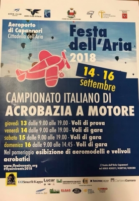 Campionato di acrobazia aerea a motore dal 13 al 16 settembre 2018 - C.E.B. srl